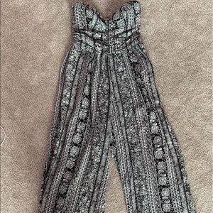 black & white romper